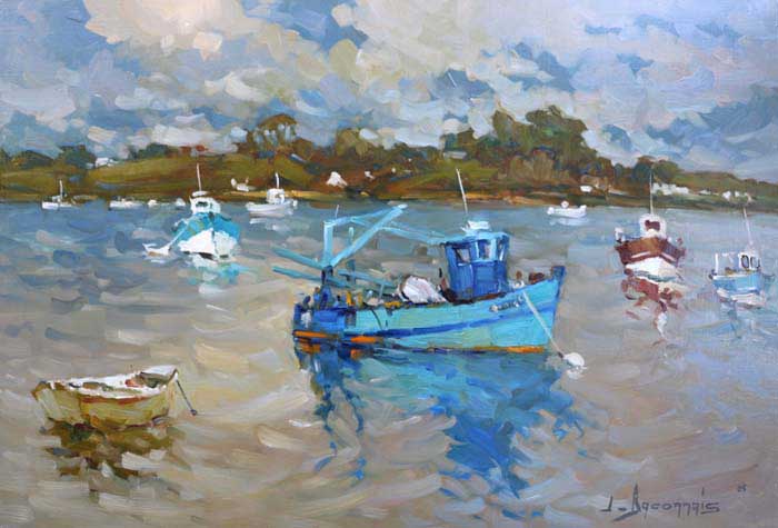 Bateau civellier sur la Vilaine